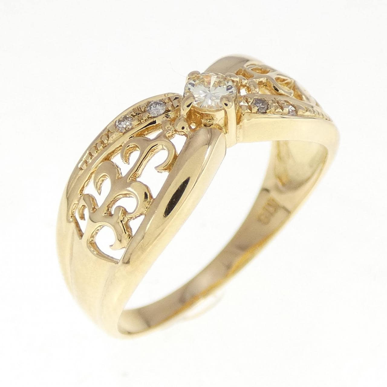 K18YG ダイヤモンド リング 0.09CT