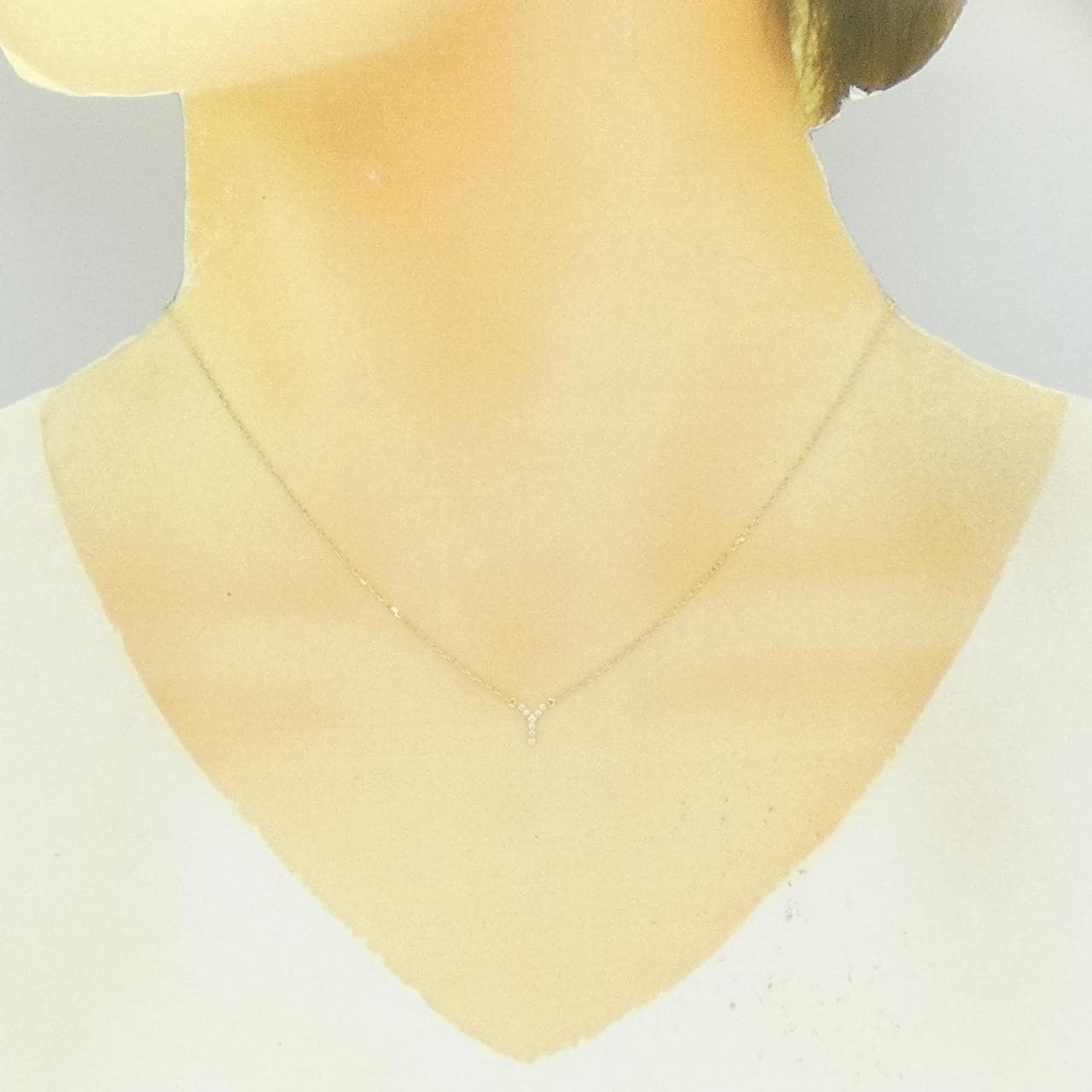 アーカー イニシャル ネックレス 0.03CT