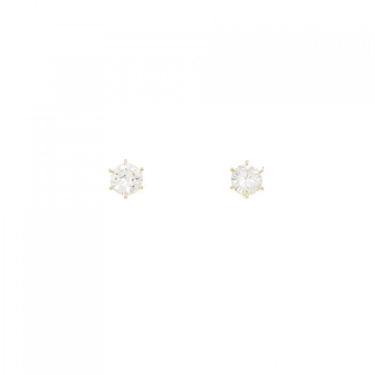 【新品】K18YG ダイヤモンド ピアス 0.207CT 0.203CT H SI1 Good