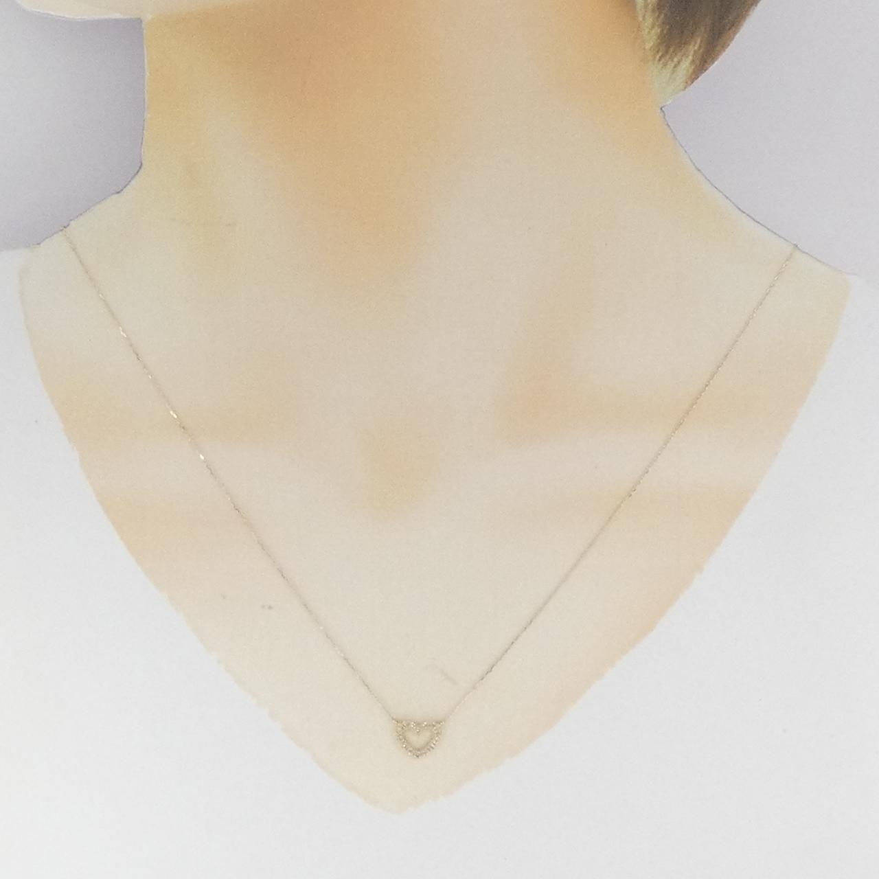 【新品】K10YG ハート ダイヤモンド ネックレス 0.10CT