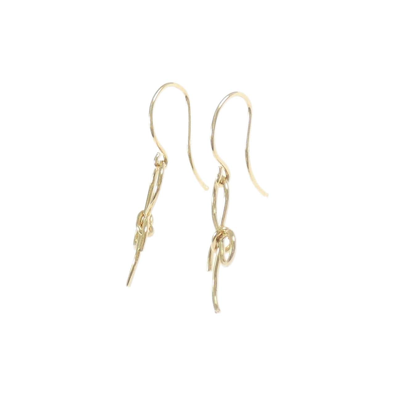 【新品】K18YG リボン ピアス