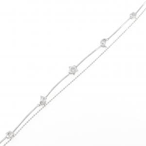 K18WG スター×ムーン ダイヤモンド ブレスレット 0.30CT