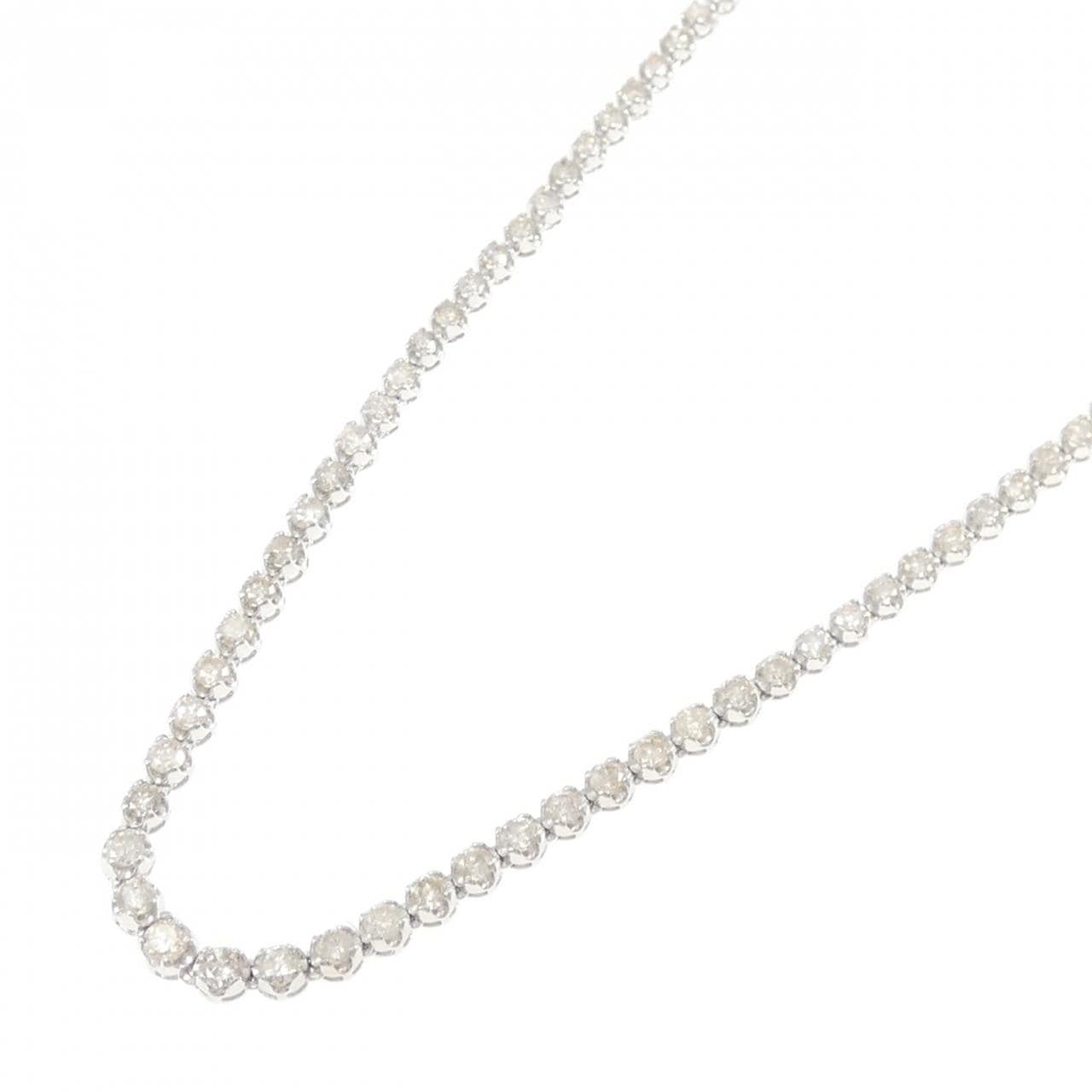 K18WG ダイヤモンド ネックレス 5.00CT