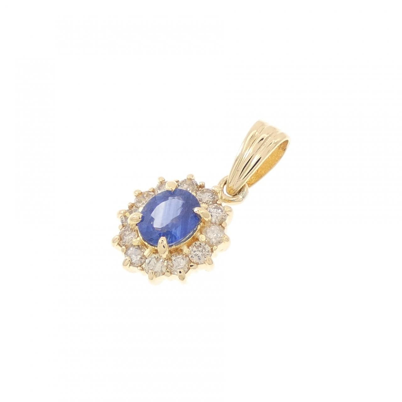 K18YG サファイヤ ペンダント 0.39CT