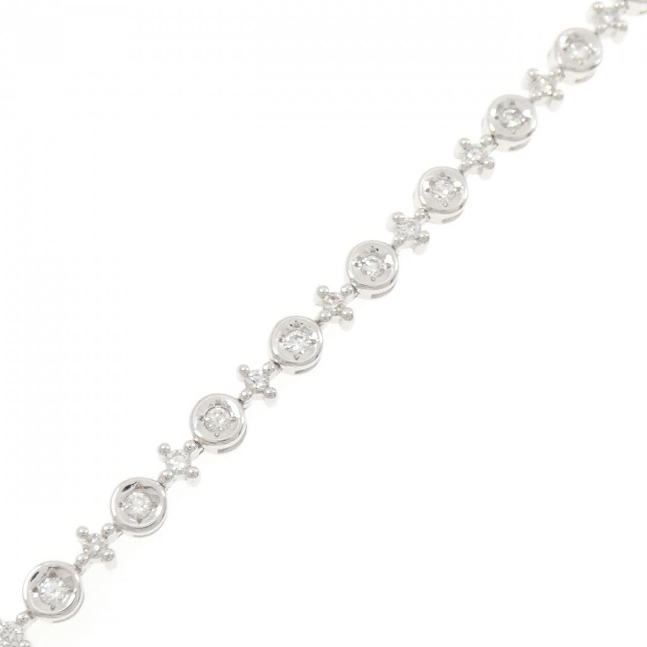 K18WG ダイヤモンド ブレスレット 1.00CT