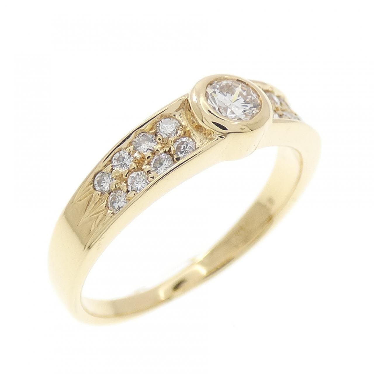 18KTYG ダイヤモンド リング 0.14CT
