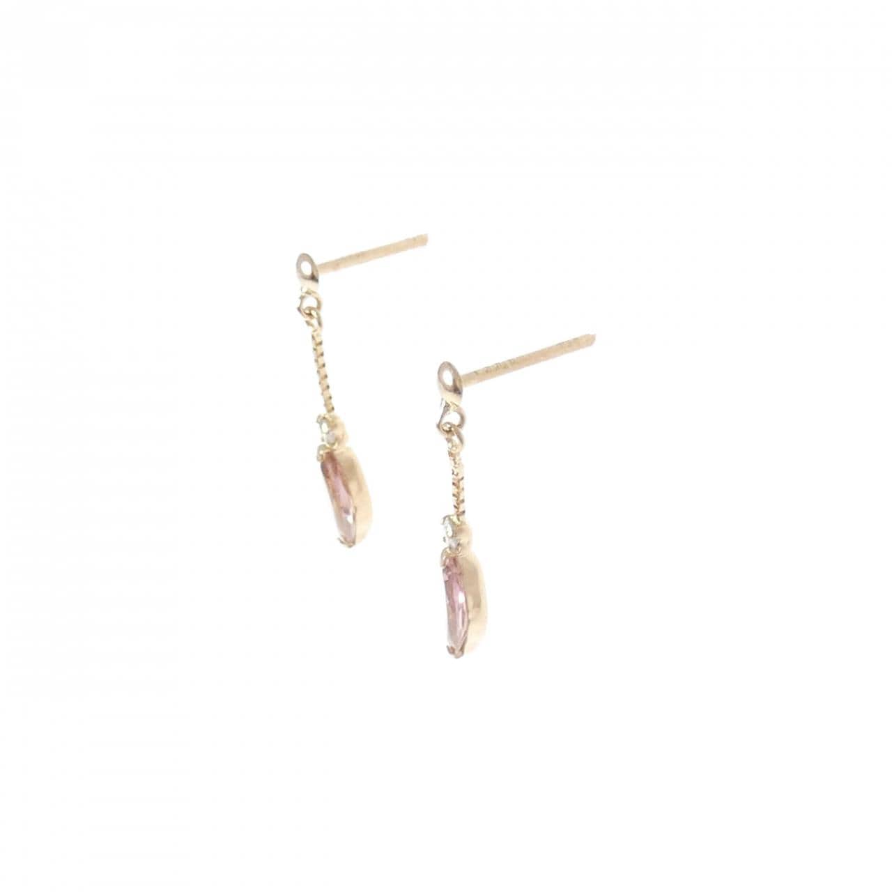 K18PG トルマリン ピアス 0.36CT