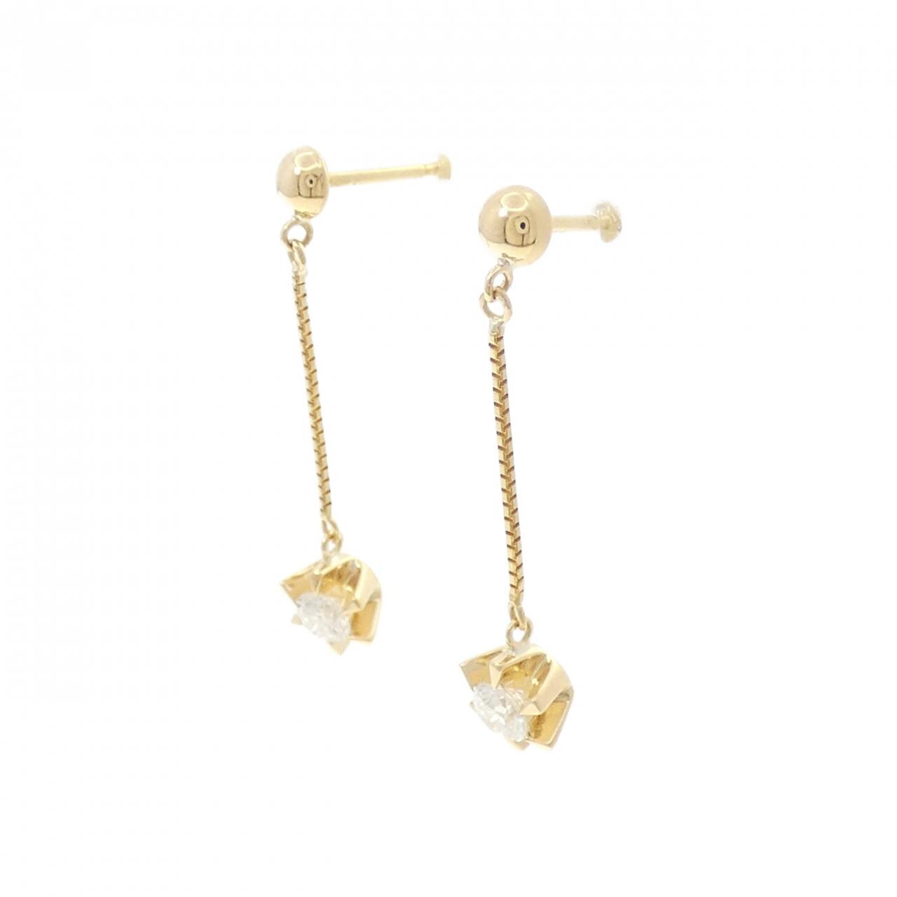 K18YG ダイヤモンド ピアス 0.42CT
