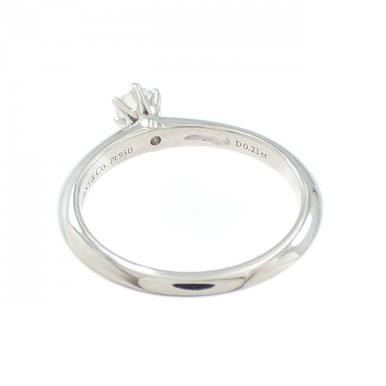 ティファニー クラシックソリティア リング 0.21CT D VVS1 3EXT