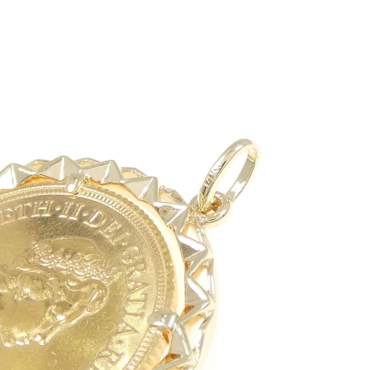 14KT(枠) コイン ペンダント