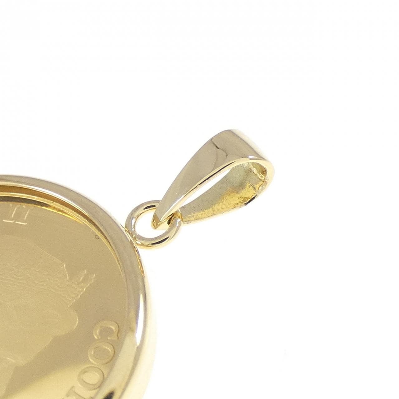 K18YG(枠) コイン ペンダント