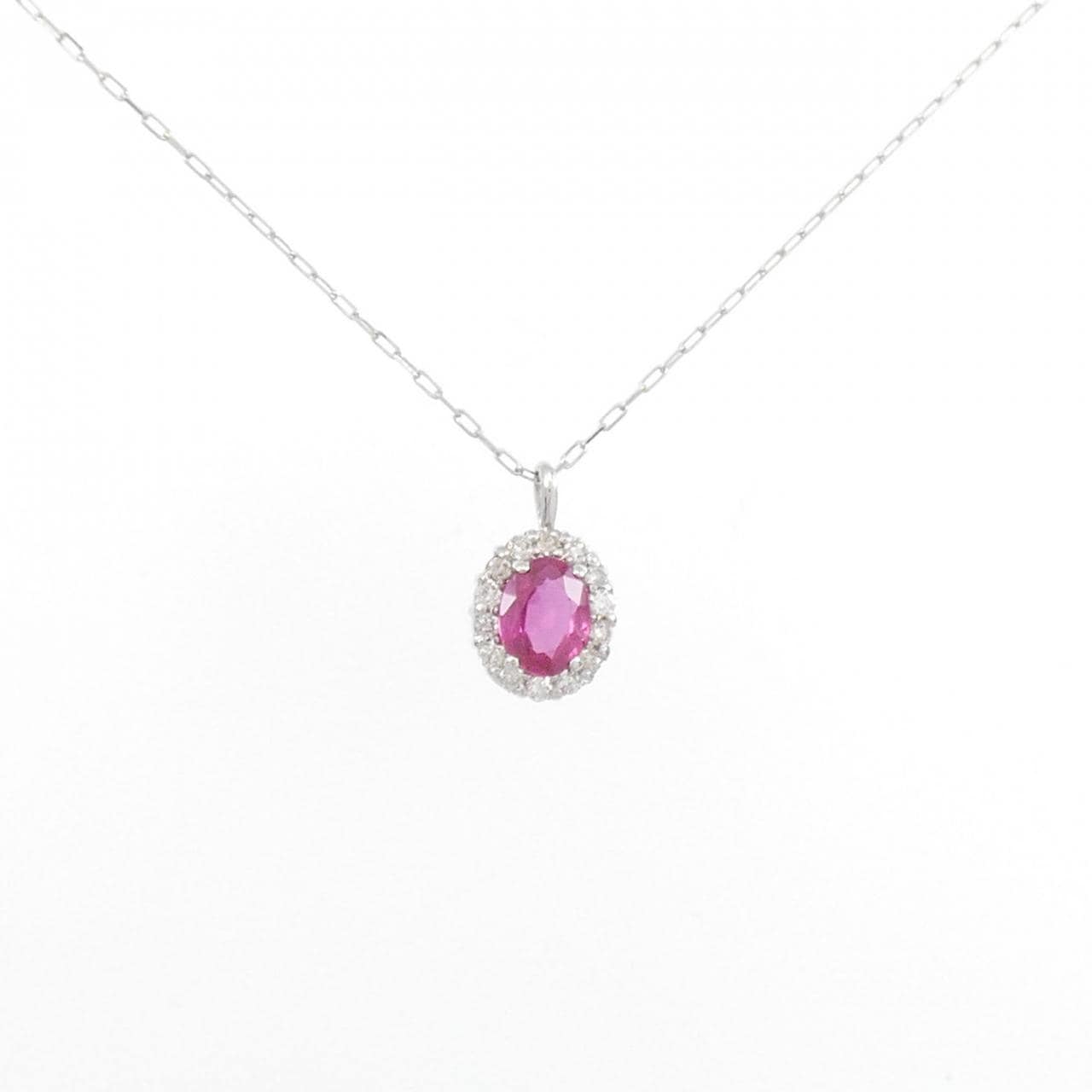 [BRAND NEW] PT Ruby Necklace 0.20CT