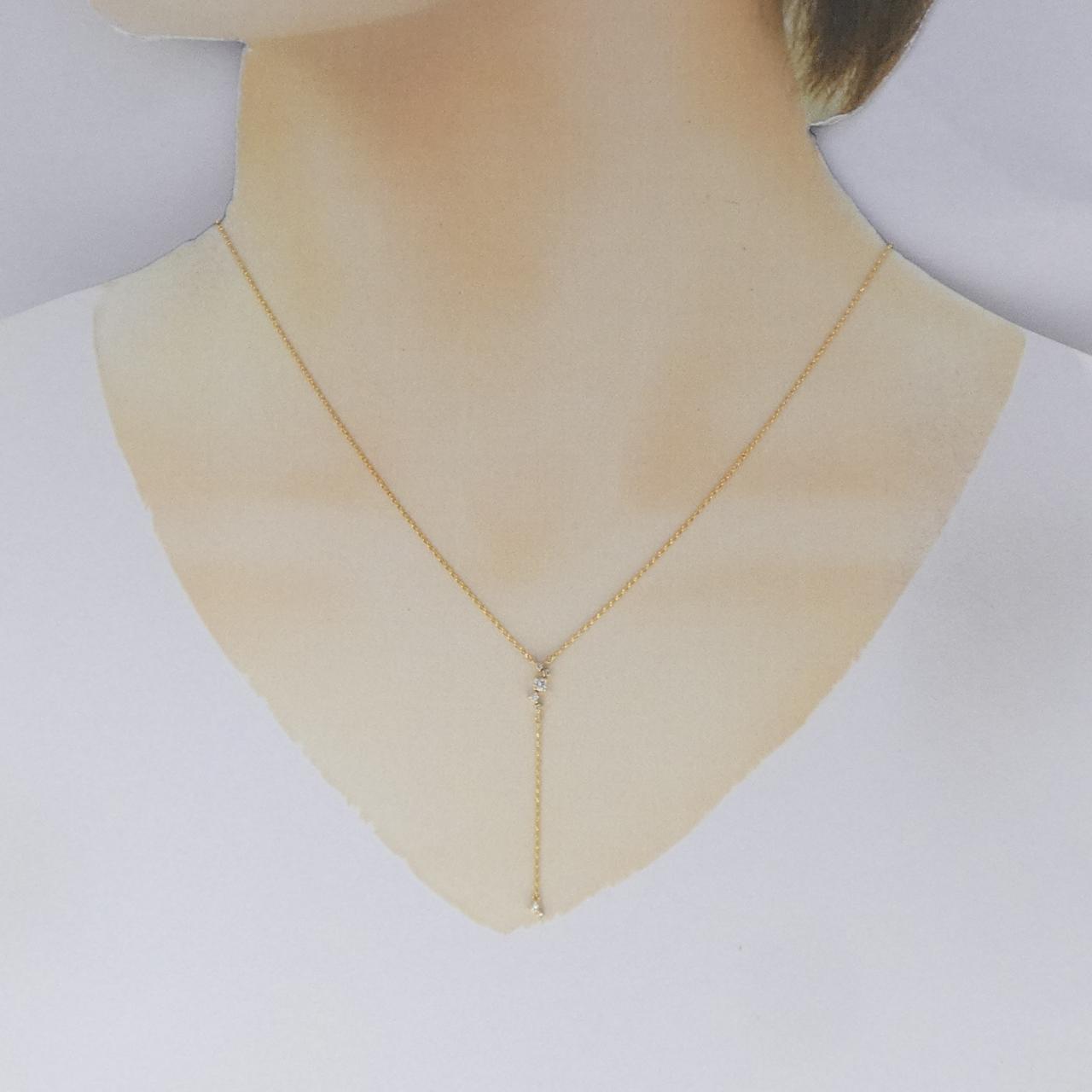 K18YG ダイヤモンド ネックレス 0.12CT