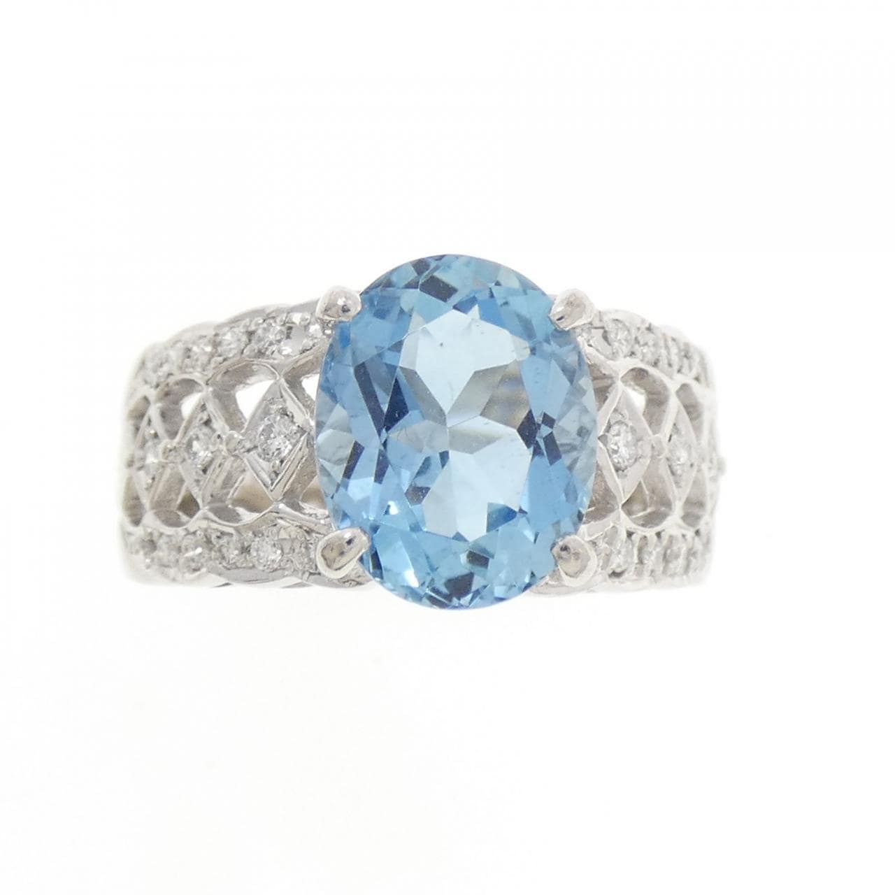 PT900 アクアマリン リング 2.59CT