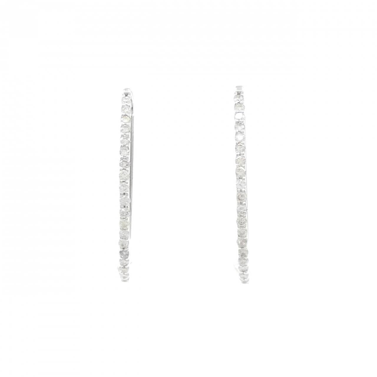 K18WG ダイヤモンド ピアス 0.4CT