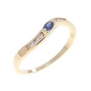 K18YG サファイヤ リング 0.10CT