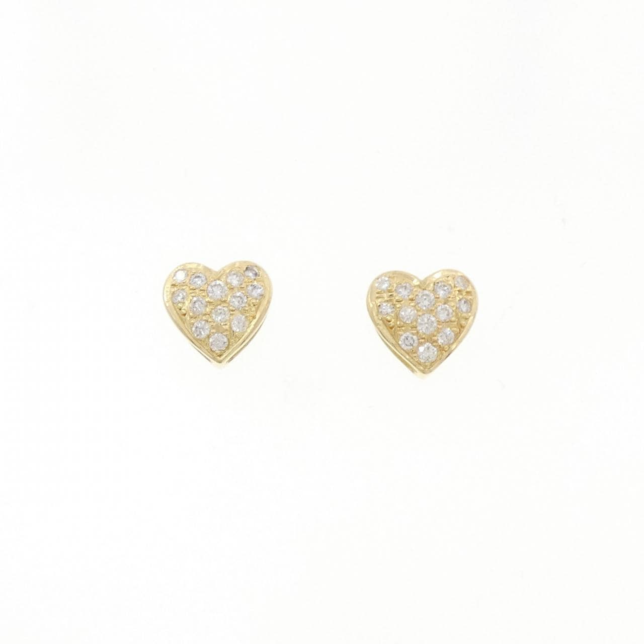 K18YG ハート ダイヤモンド ピアス 0.24CT