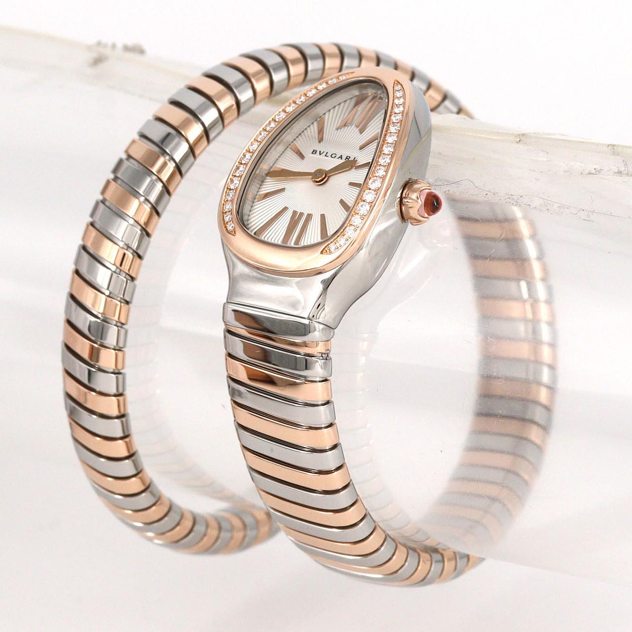 ブルガリ セルペンティトゥボガス PGコンビ/D Sサイズ SP27SPG/103131 SSxPG クォーツ