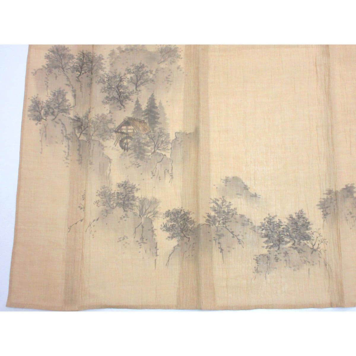 単衣　縮　友禅加工