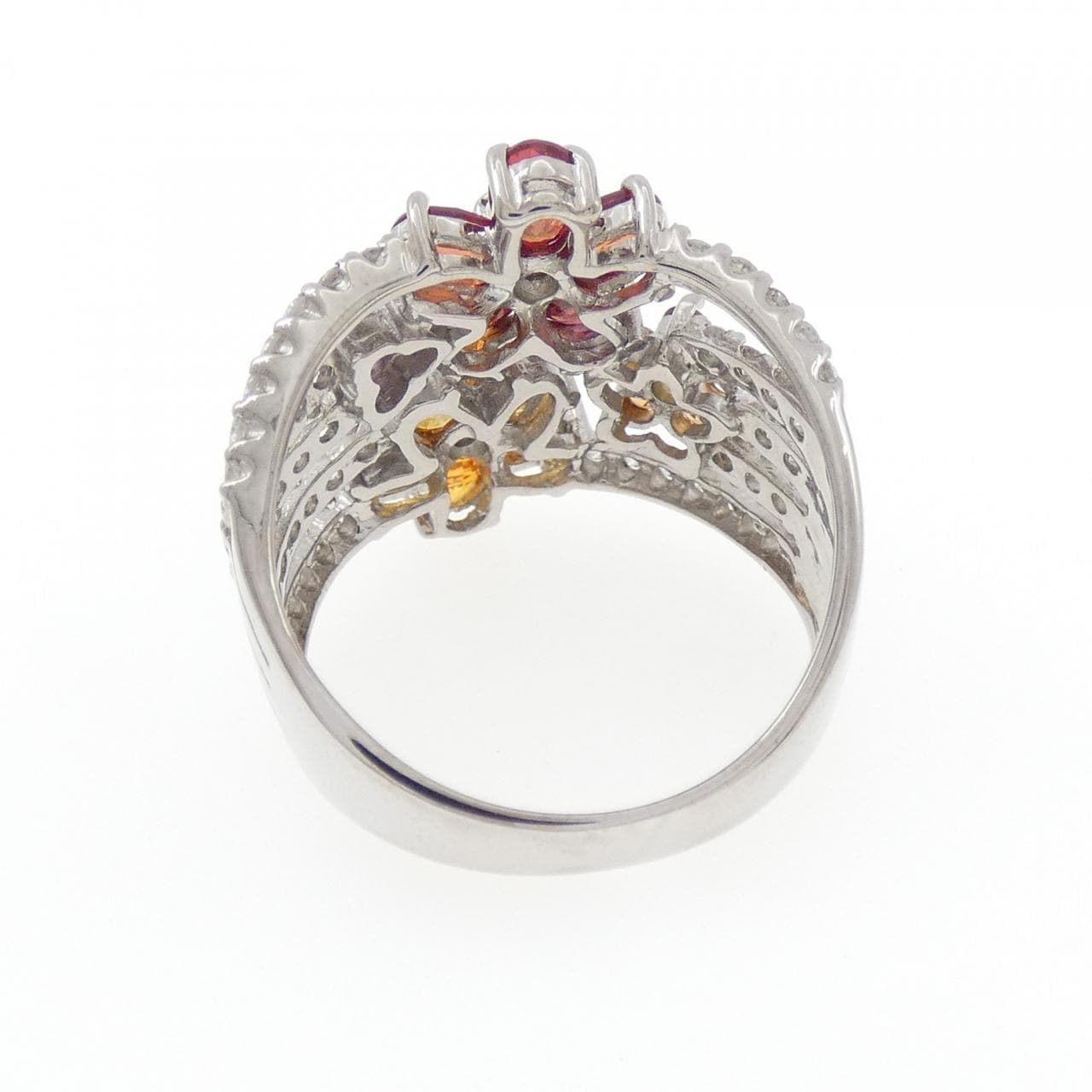 K18WG花卉藍寶石戒指2.25CT