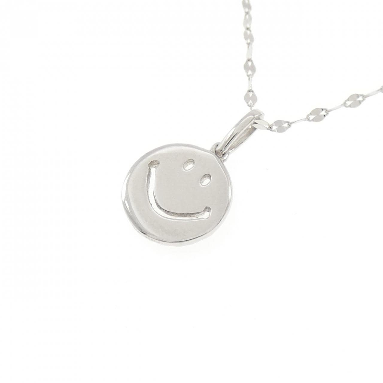 PT950 スマイル ダイヤモンド ネックレス 0.15CT