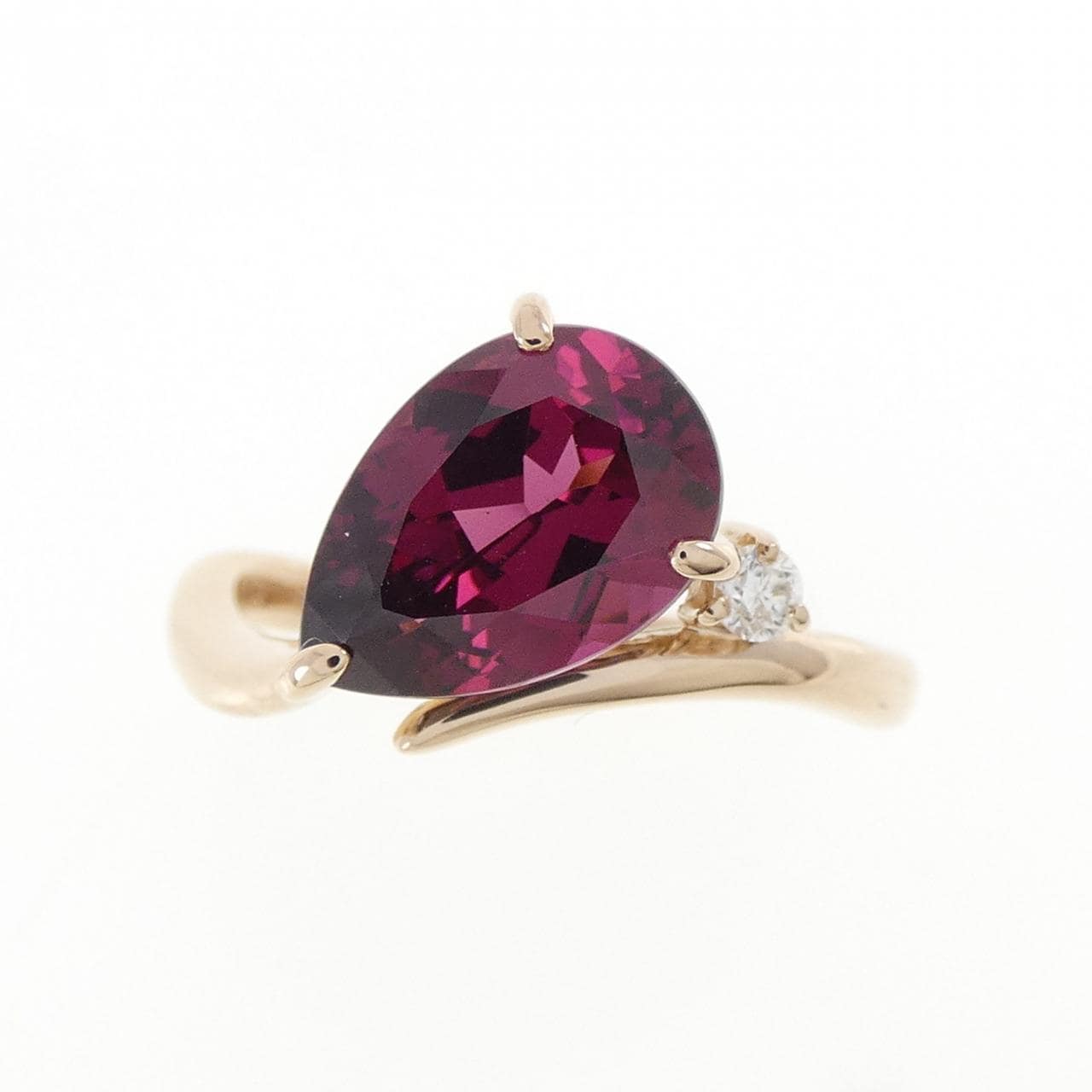 K18PG ガーネット リング 2.45CT