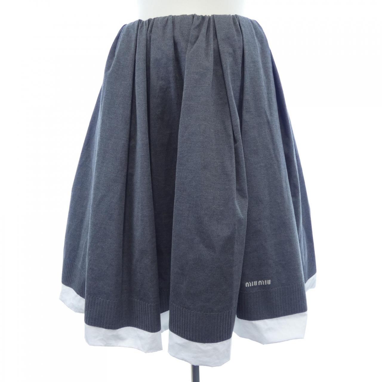 ミュウミュウ MIU MIU KNIT AND POPLIN MG2318 SOOO 15Q9 スカート