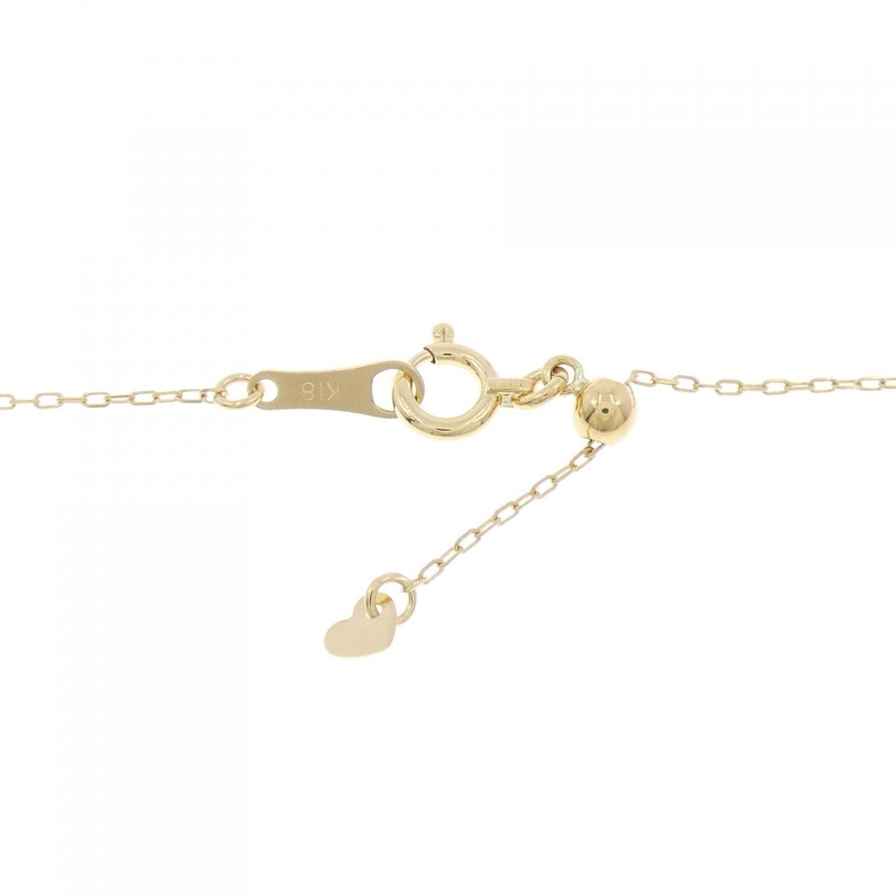 K18YG ムーン ダイヤモンド ネックレス 0.15CT