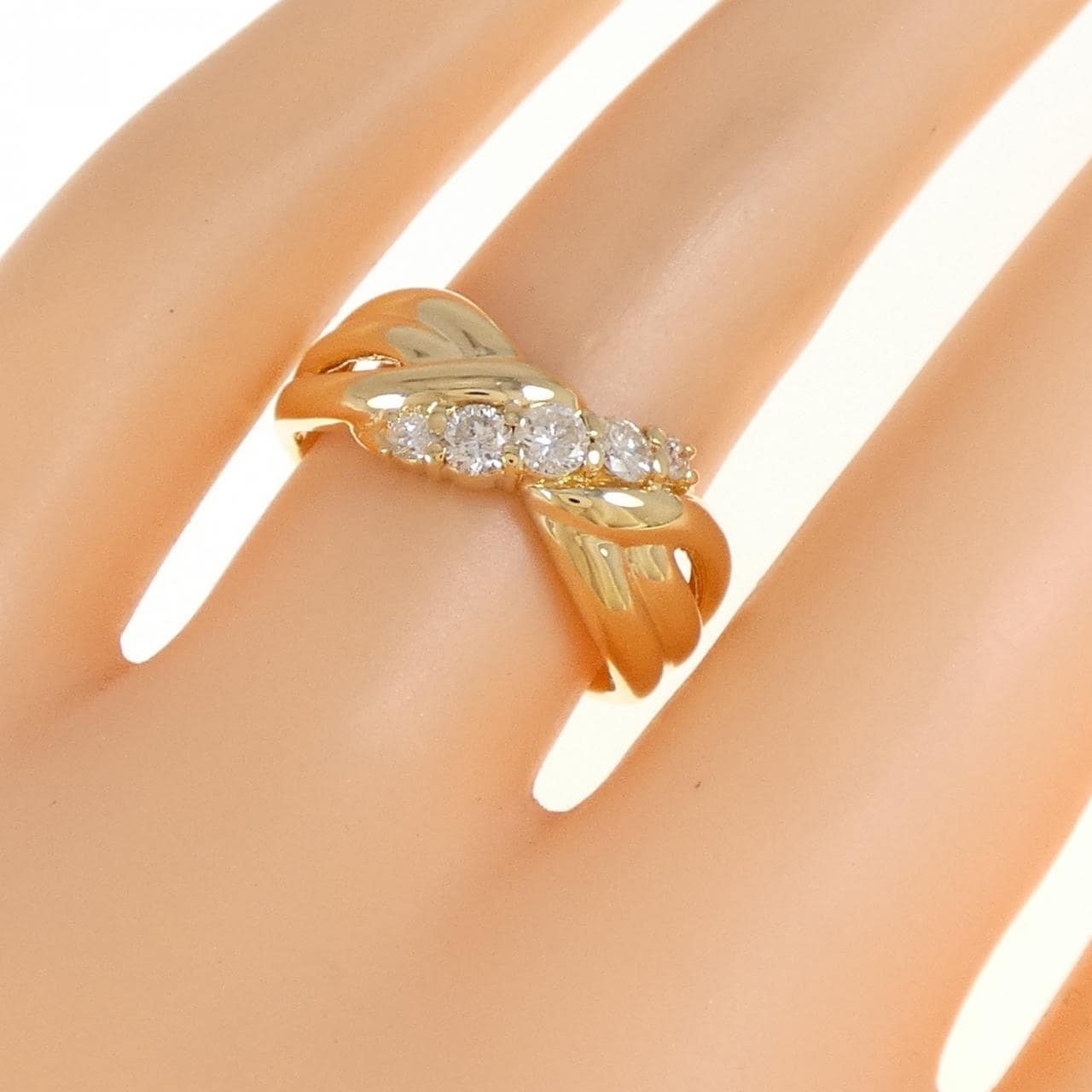 K18YG ダイヤモンド リング 0.35CT