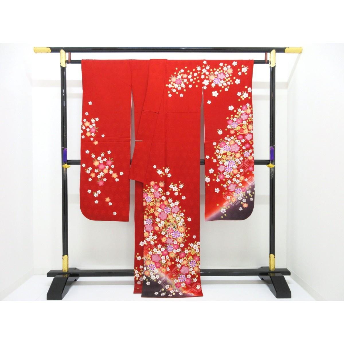 振袖　友禅金彩加工　ボカシ染