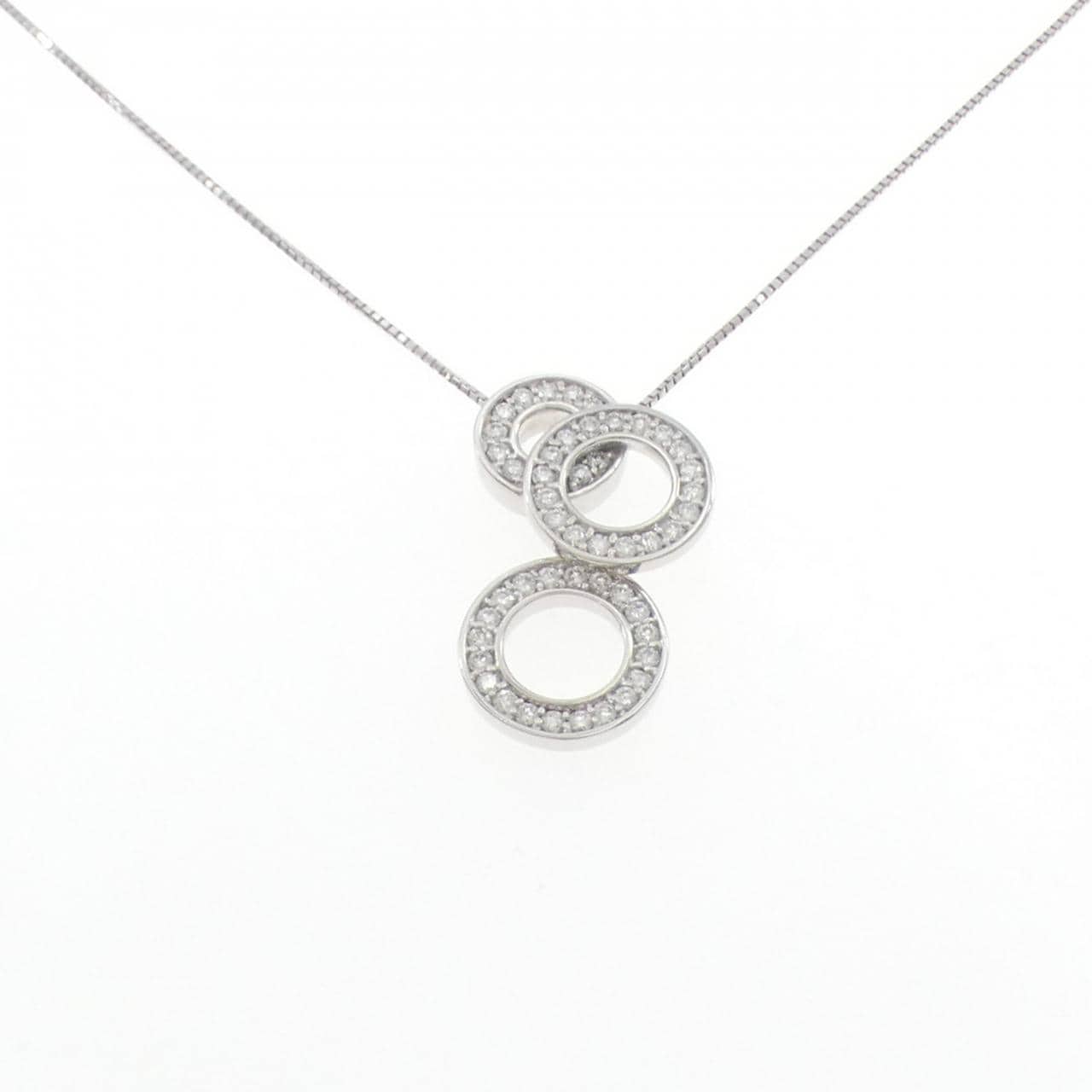 K18WG ダイヤモンド ネックレス 1.00CT