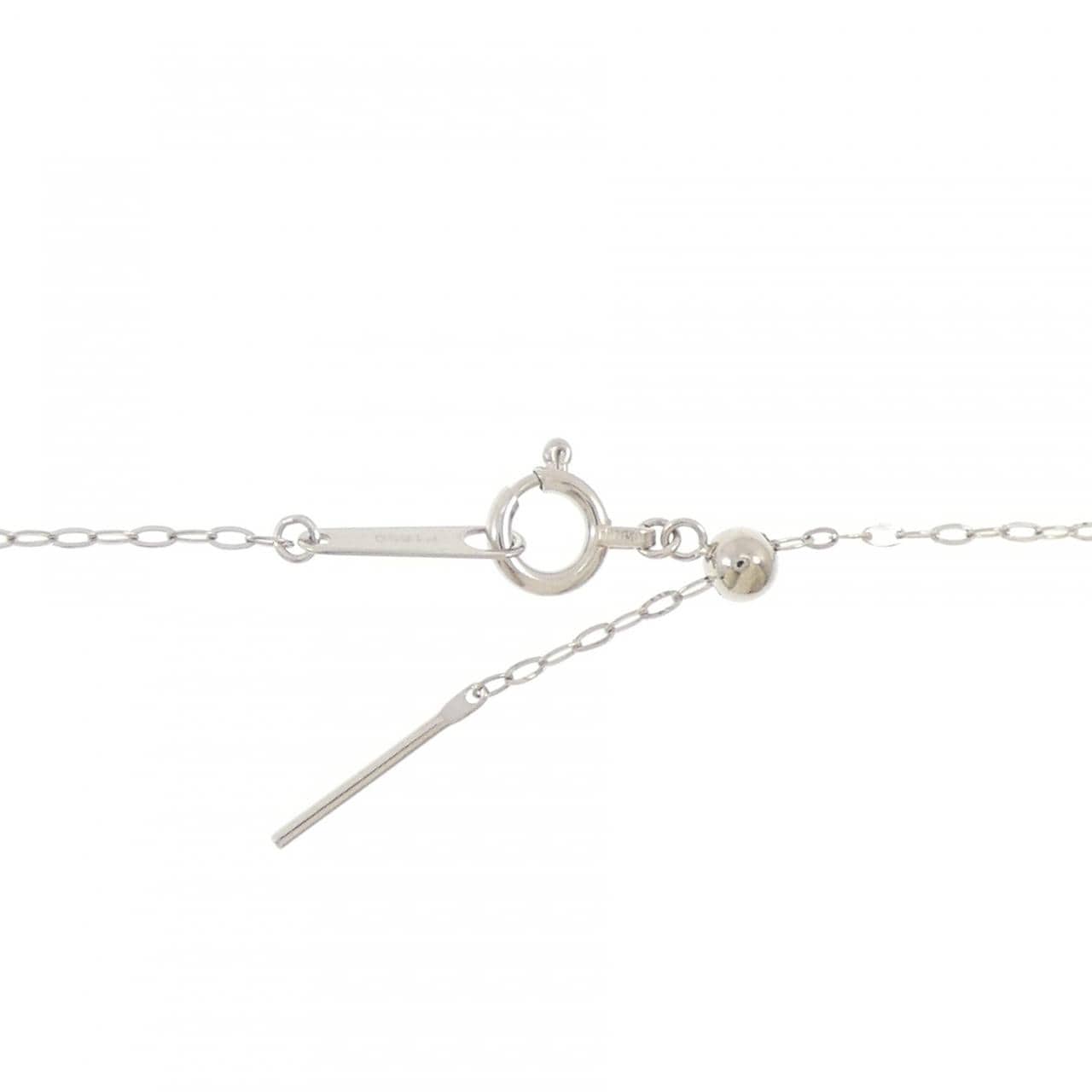 K18YG/PT900/PT850 ダイヤモンド ネックレス 0.38CT