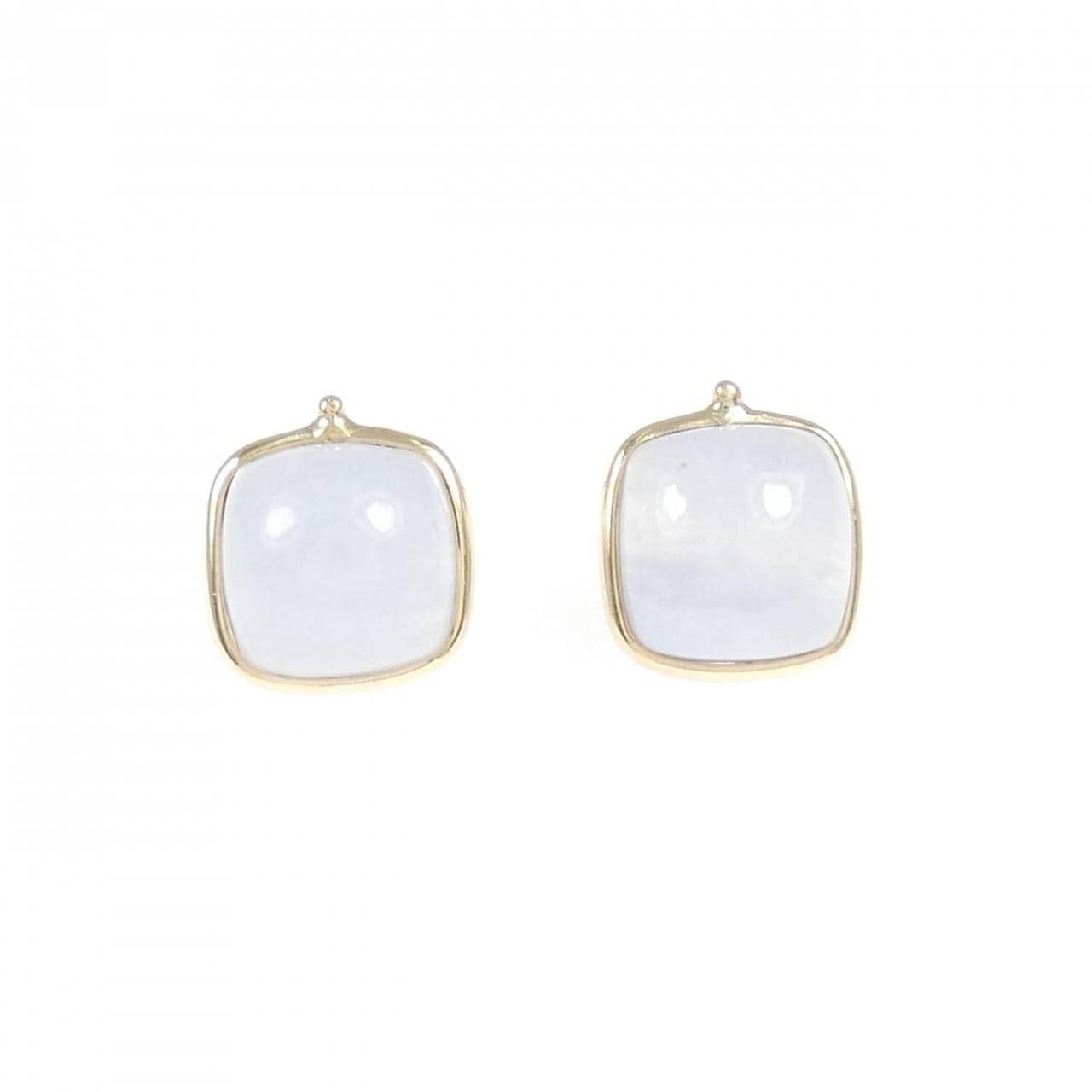 K10YG カルセドニー ピアス