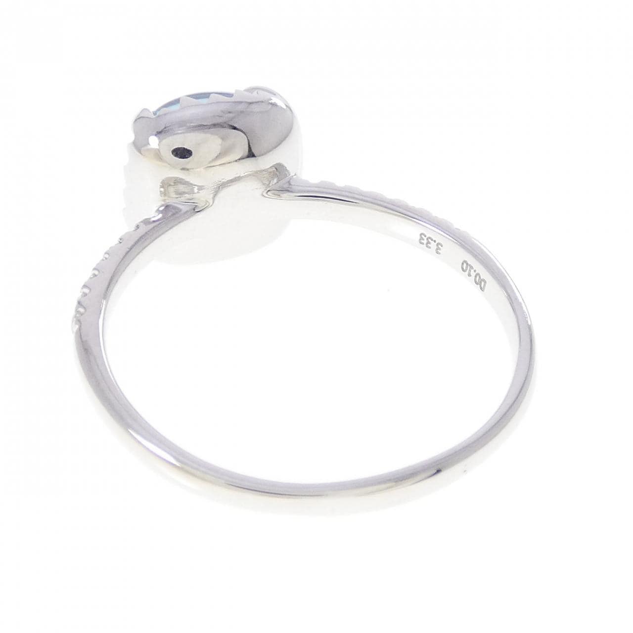 750WG ブルートパーズ リング 3.33CT