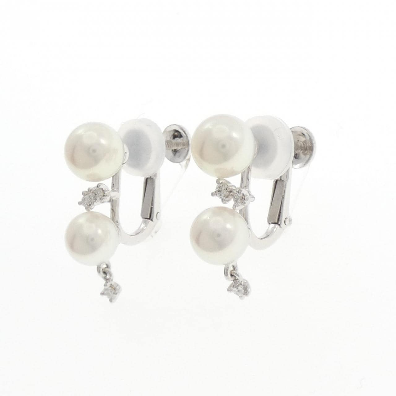 K18WG アコヤパール イヤリング