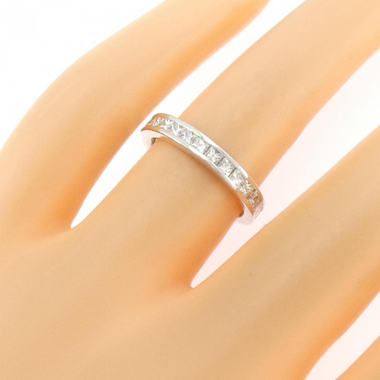 K18WG フルエタニティ ダイヤモンド リング 1.44CT