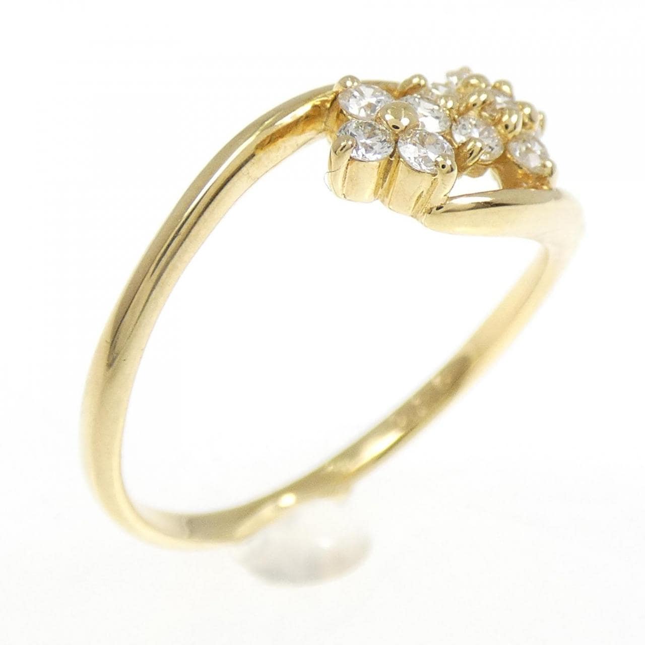 [BRAND NEW] K18YG Flower Diamond Ring 0.20CT
