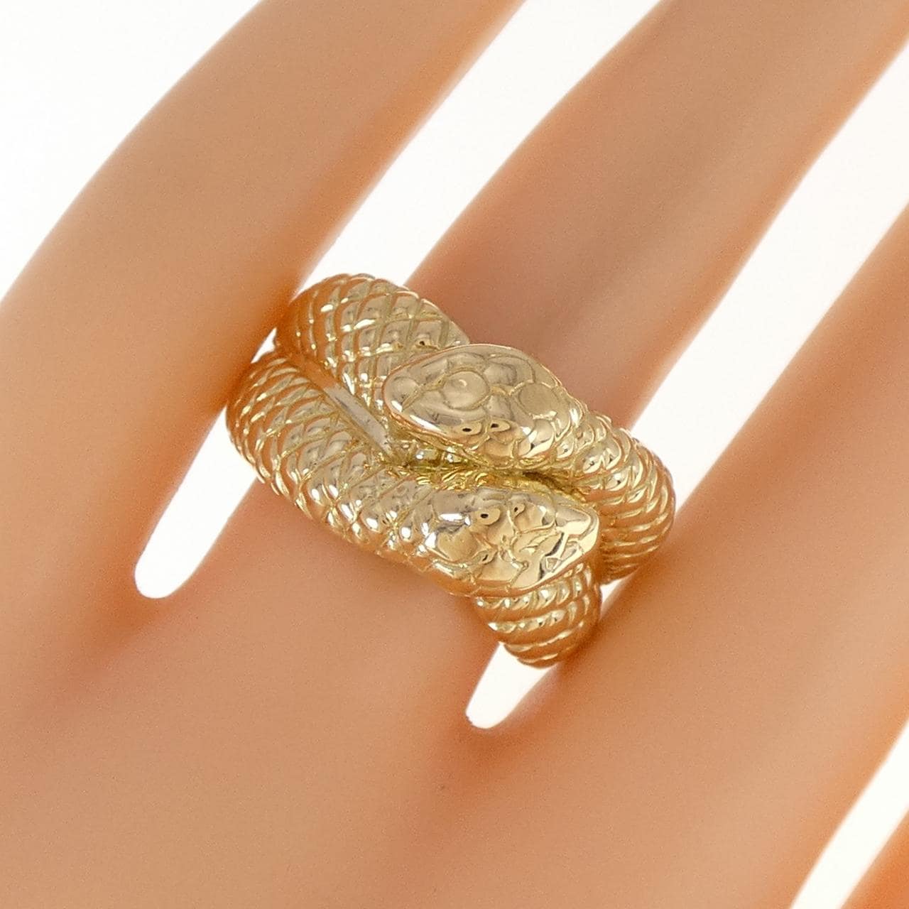 K18YG snake ring