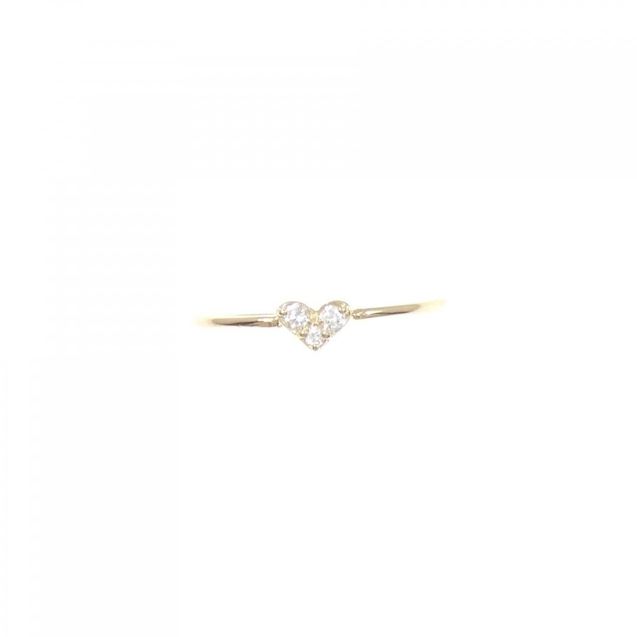 【リメイク】K18YG ハート ダイヤモンド リング 0.05CT