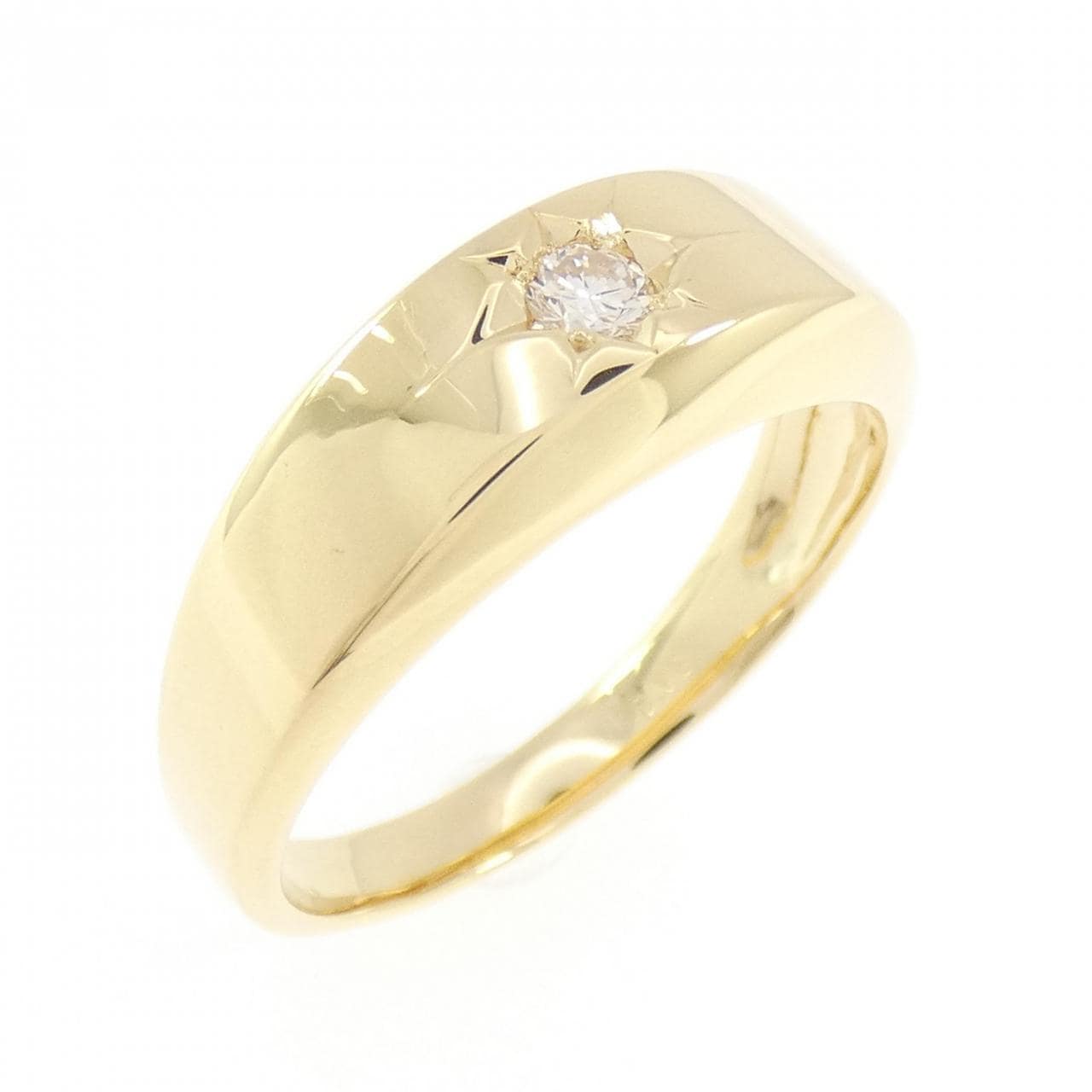 【新品】K18YG ダイヤモンド リング 0.10CT