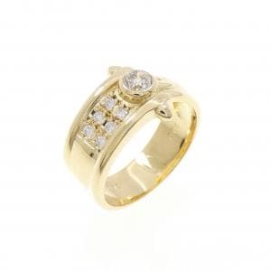 K18YG ダイヤモンド ピンキー リング 0.13CT