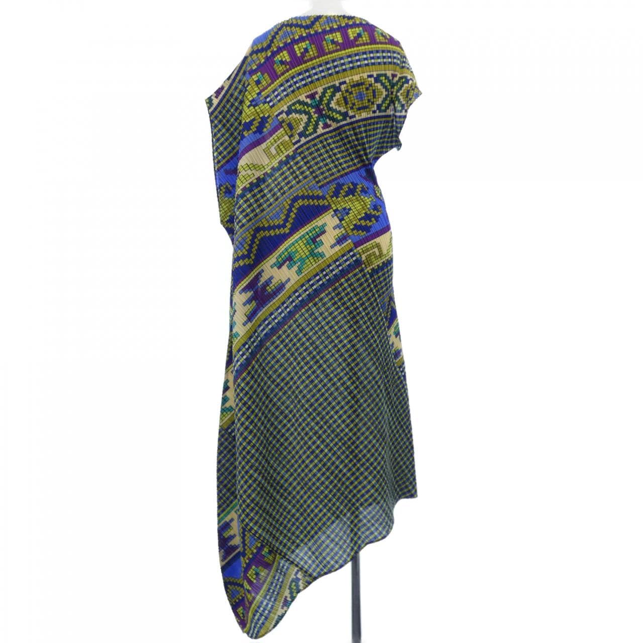 プリーツプリーズ PLEATS PLEASE 2010 アシンメトリーチロリアン PP03-JH553 7565068 ワンピース