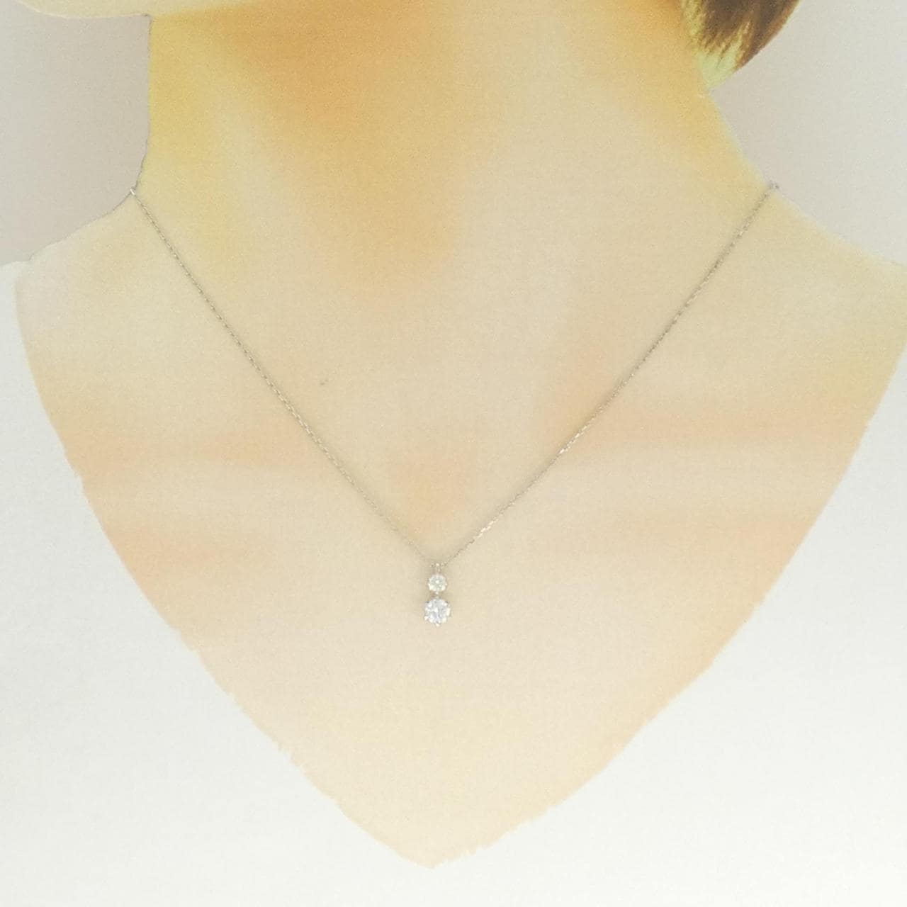 PT950/PT850 ダイヤモンド ネックレス 0.305CT D VVS1 3EXT H&C