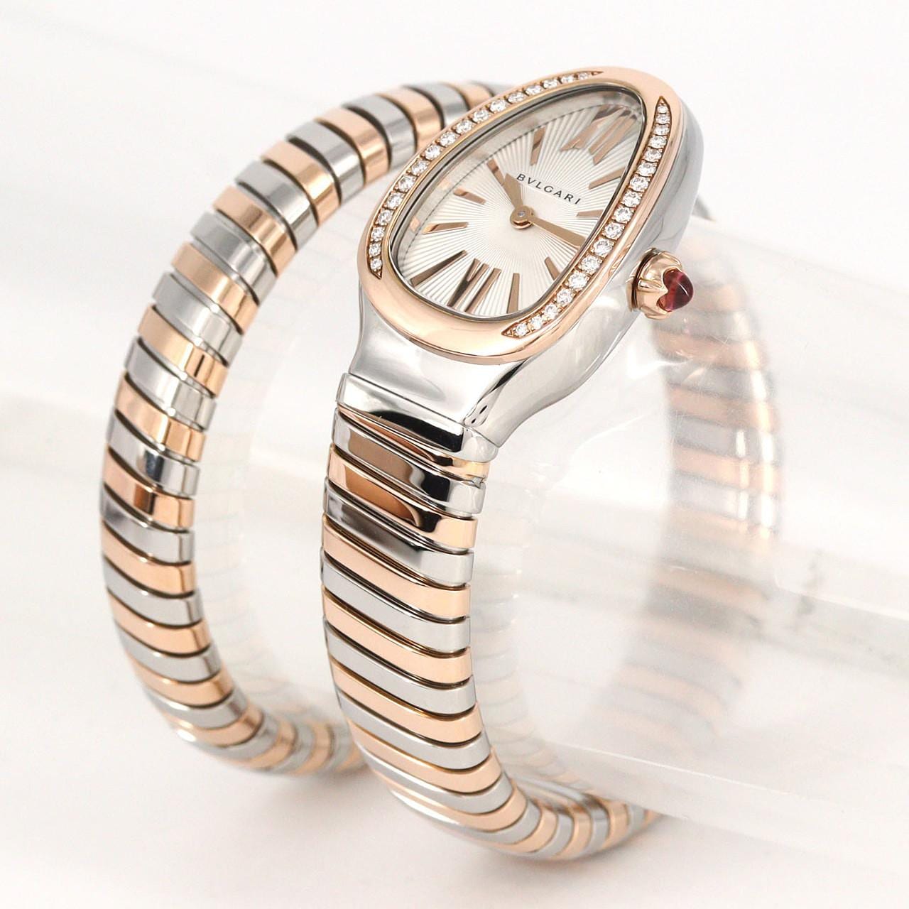 ブルガリ セルペンティトゥボガス PGコンビ/D Sサイズ SP27SPG/103131 SSxPG クォーツ