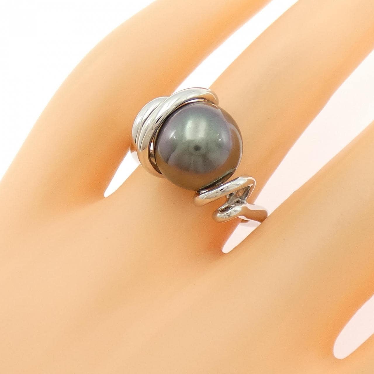 PT900 黒蝶パール リング 11mm