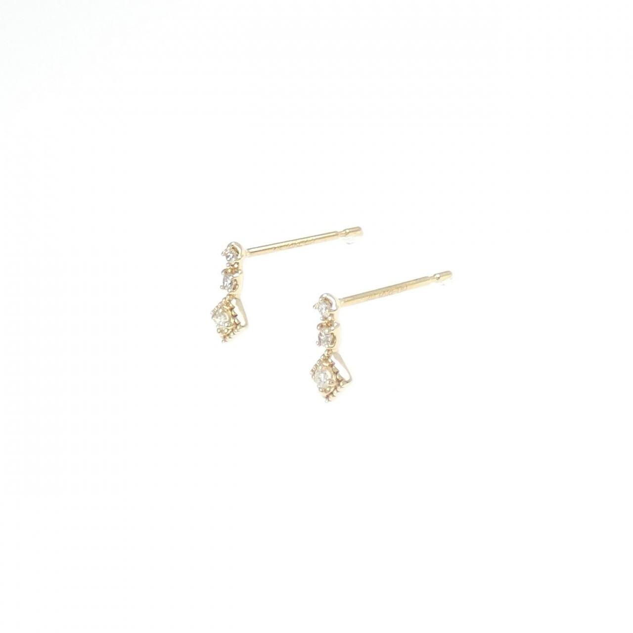 K10YG/K18YG ダイヤモンド ピアス 0.04CT