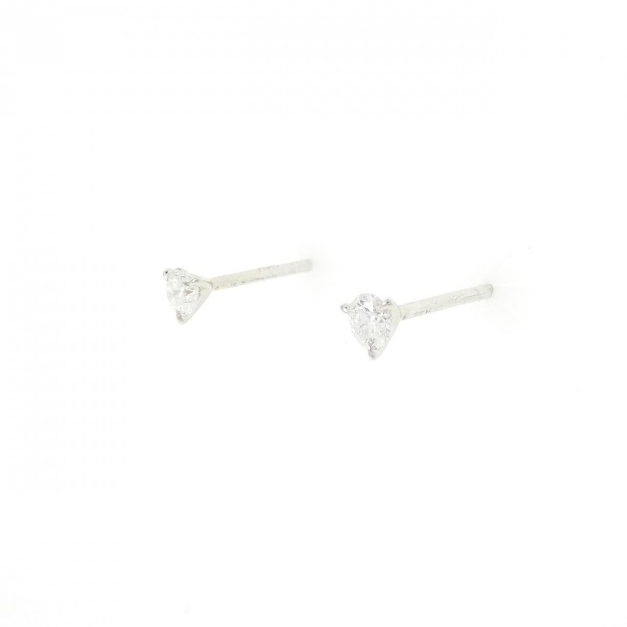 PT900 ソリティア ダイヤモンド ピアス 0.219CT