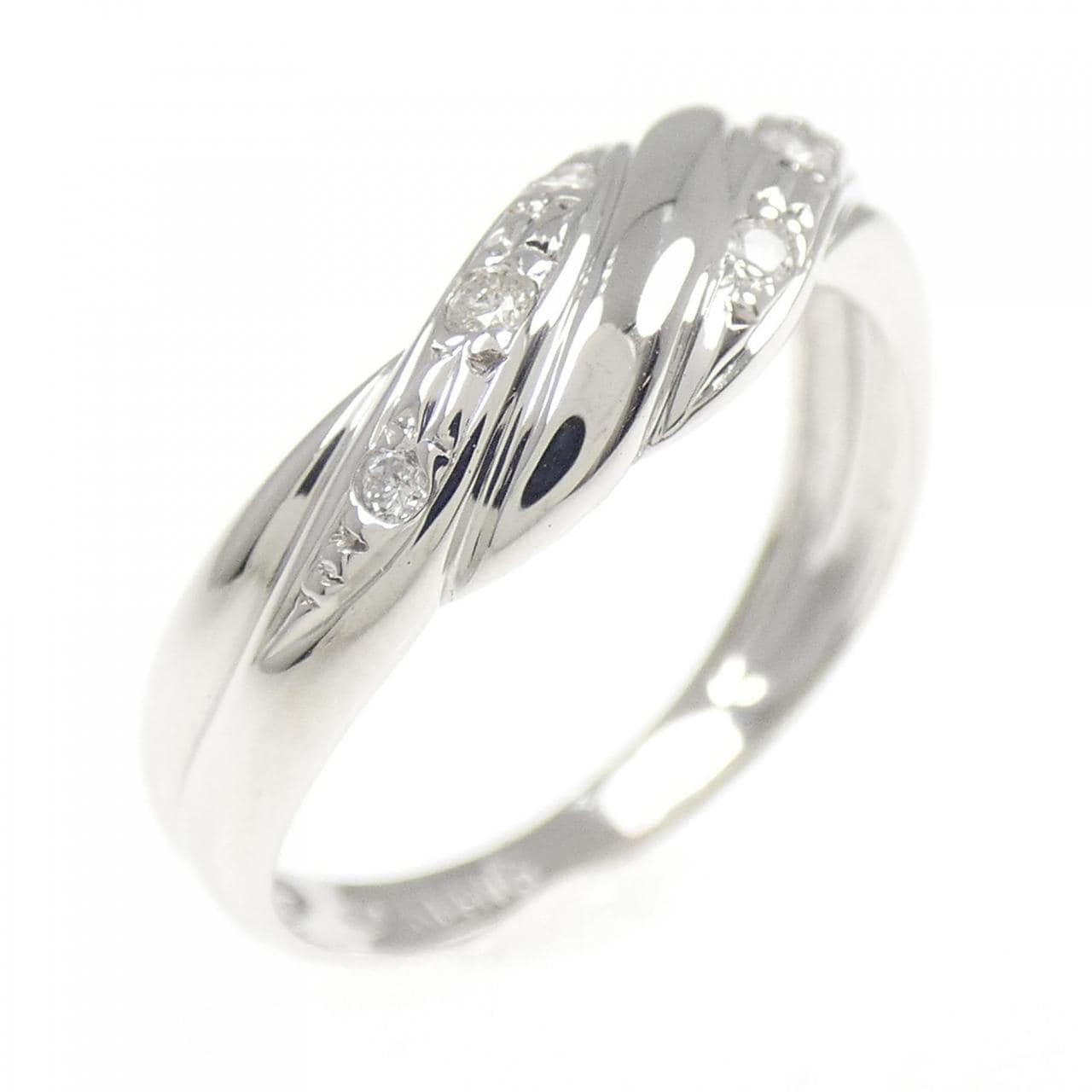 K14WG ダイヤモンド リング 0.06CT