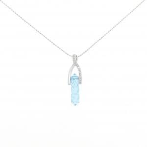 K18WG ブルートパーズ ネックレス