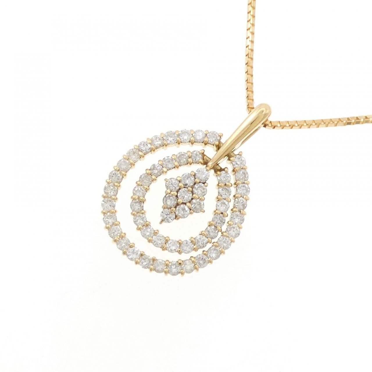 K18YG ダイヤモンド ネックレス 1.01CT